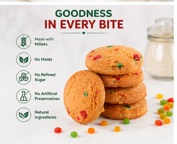 Millet Tutti Fruity Cookies